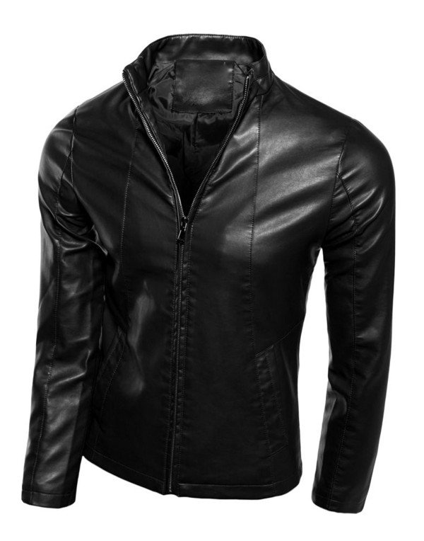 HugMe.fashion Genuine Leather, Black Biker Slim Fit Jacket JK104